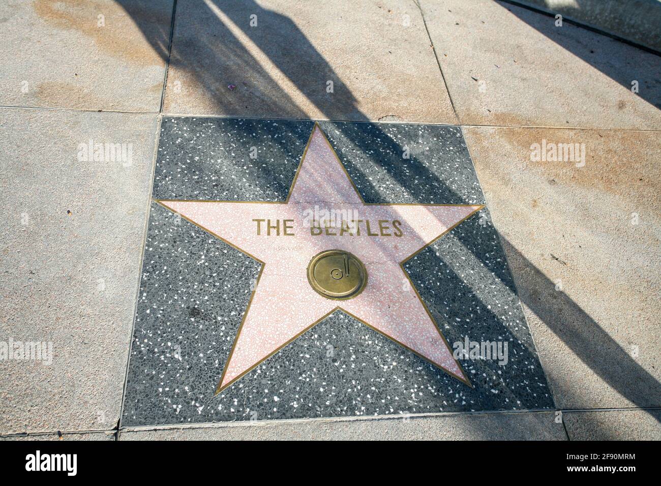 The Beatles Star on the Hollywood Walk of Fame, Los Angeles, California, USA Stock Photo