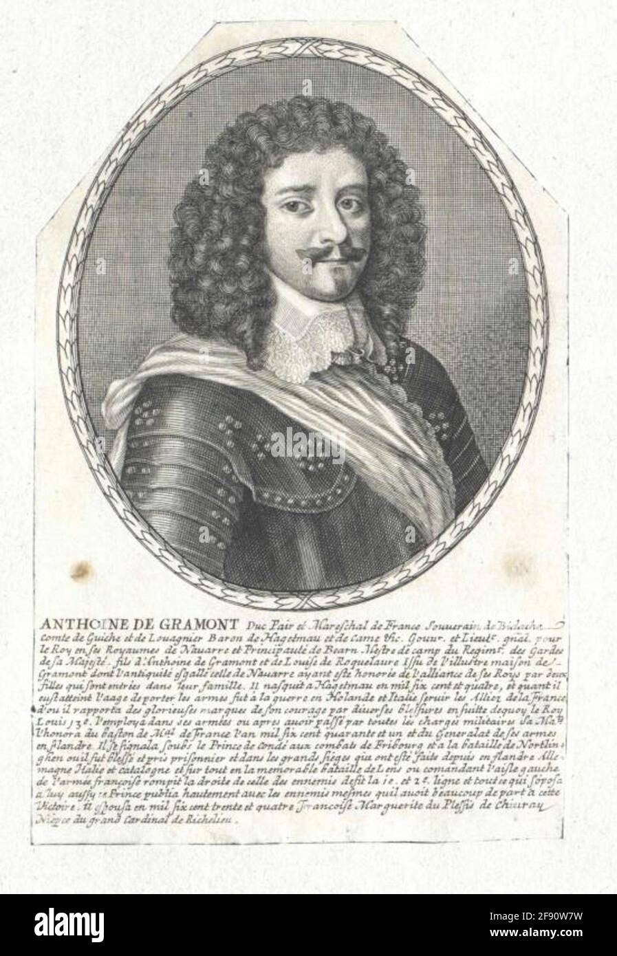 Gramont, Antoine Count de Guiche, Duke of. Stock Photo