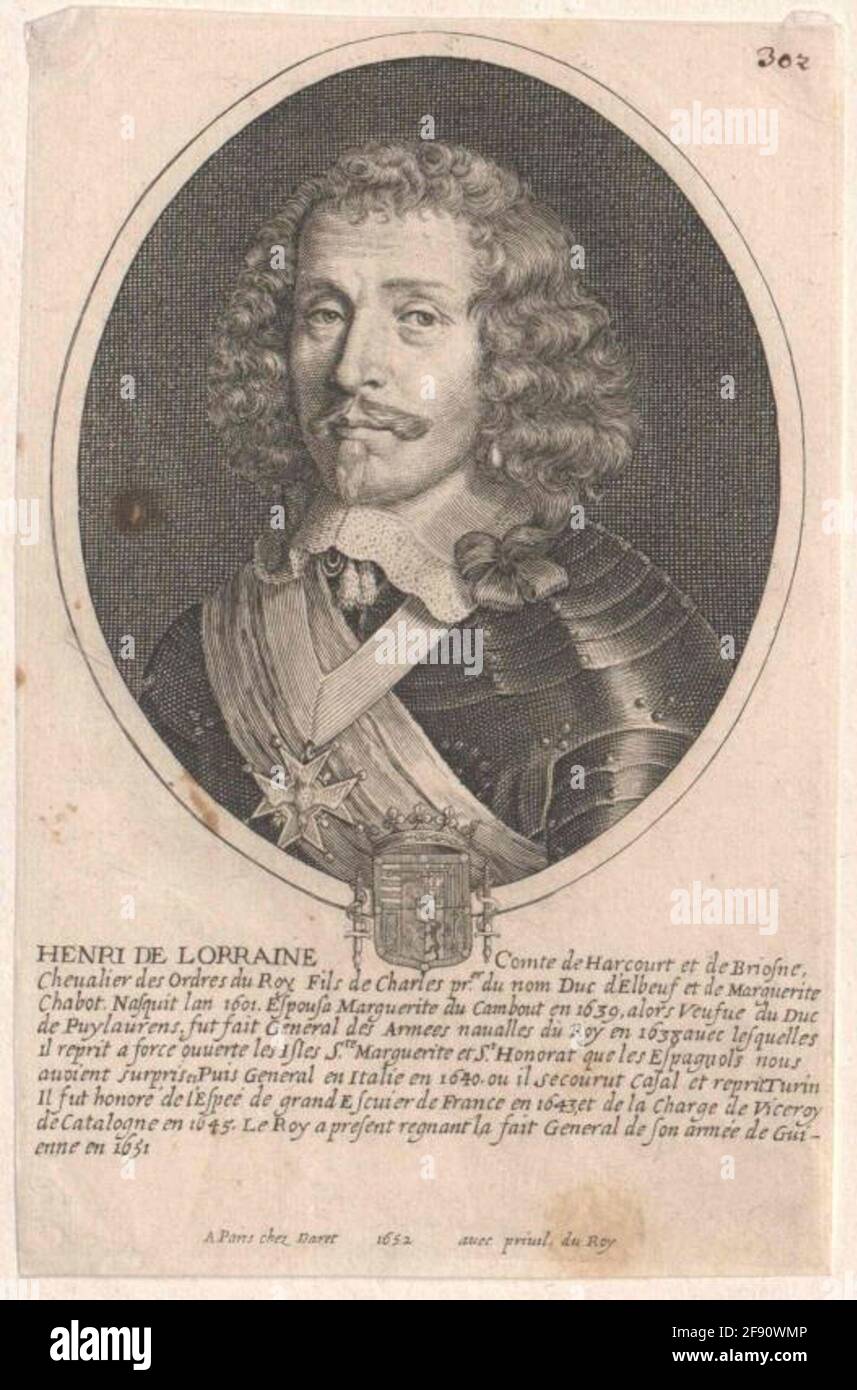 Heinrich von Lorraine, Count of Harcourt Stock Photo - Alamy