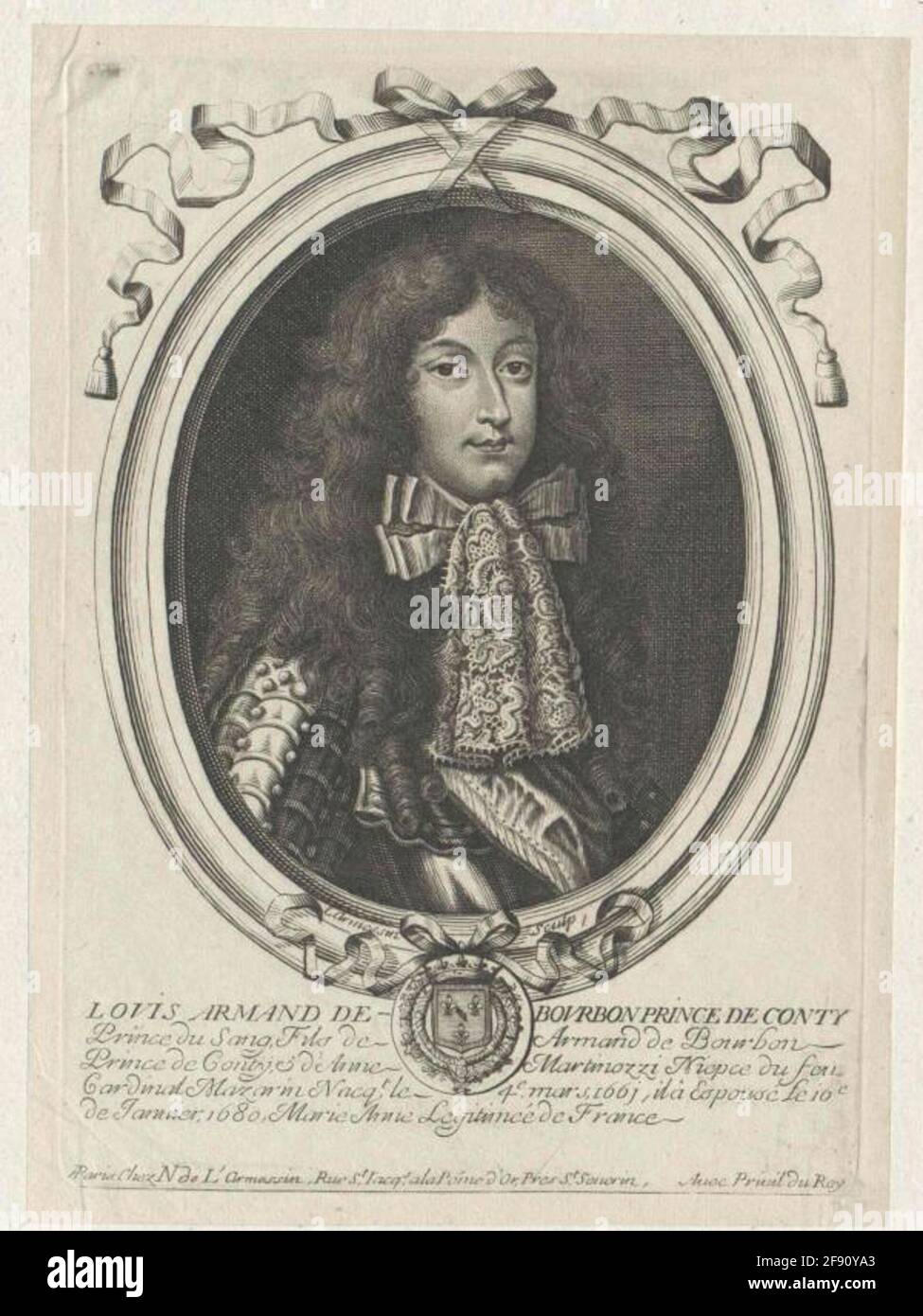 Ludwig Armand I, Prince of CONTY. Stock Photo