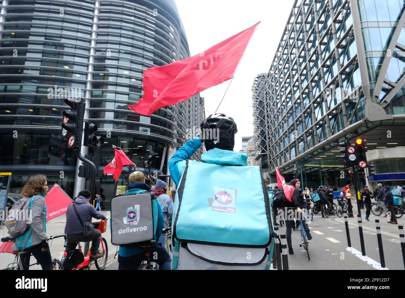 Deliveroo riders in London strike and organise a protest ride for ...