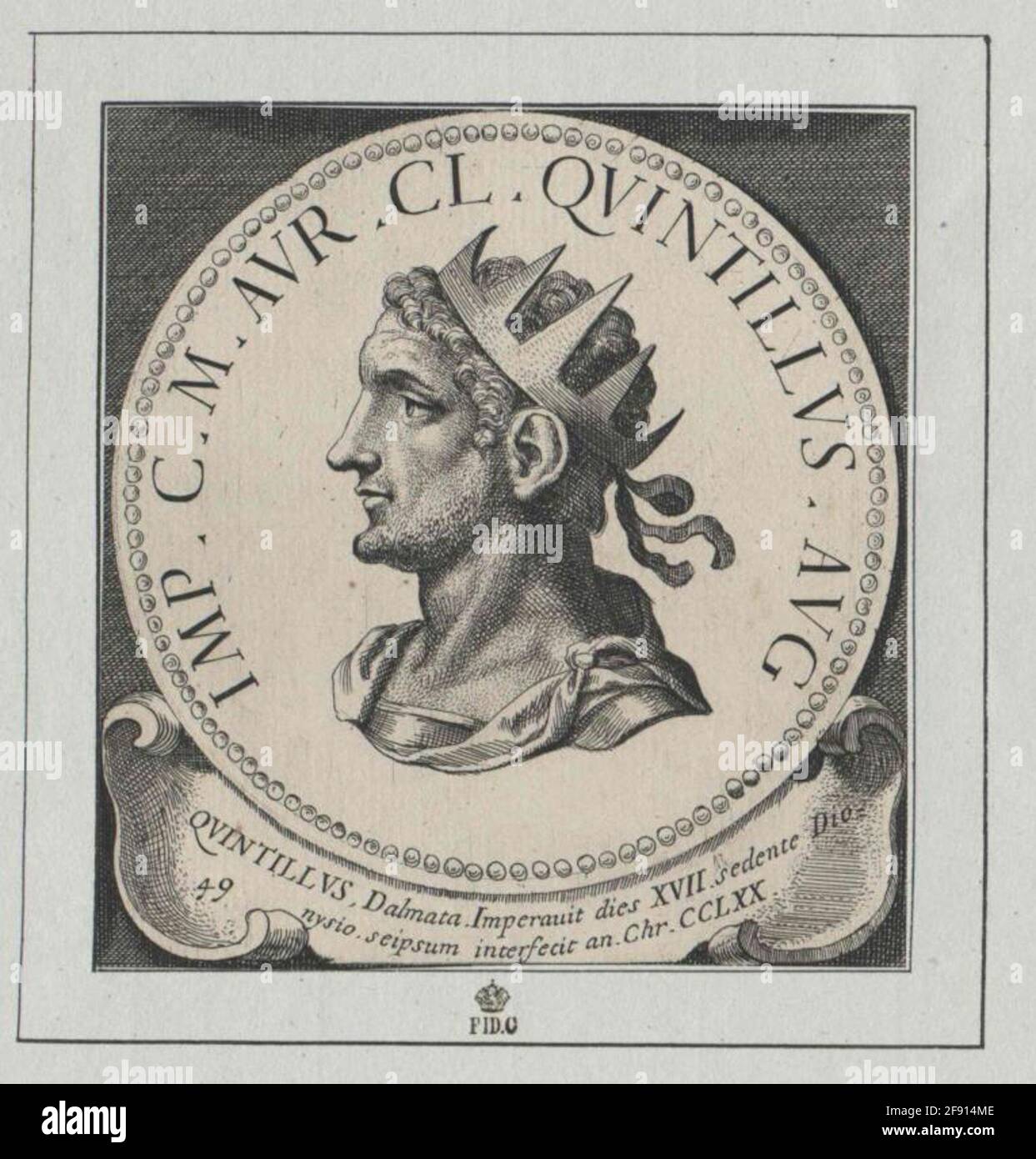 Quintillus, Roman Emperor Stock Photo Alamy