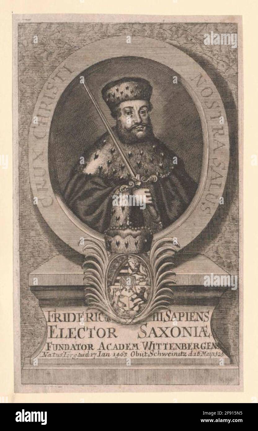 Frederick III. the wise, Elector of Saxony 1601/1750 Stock Photo Alamy