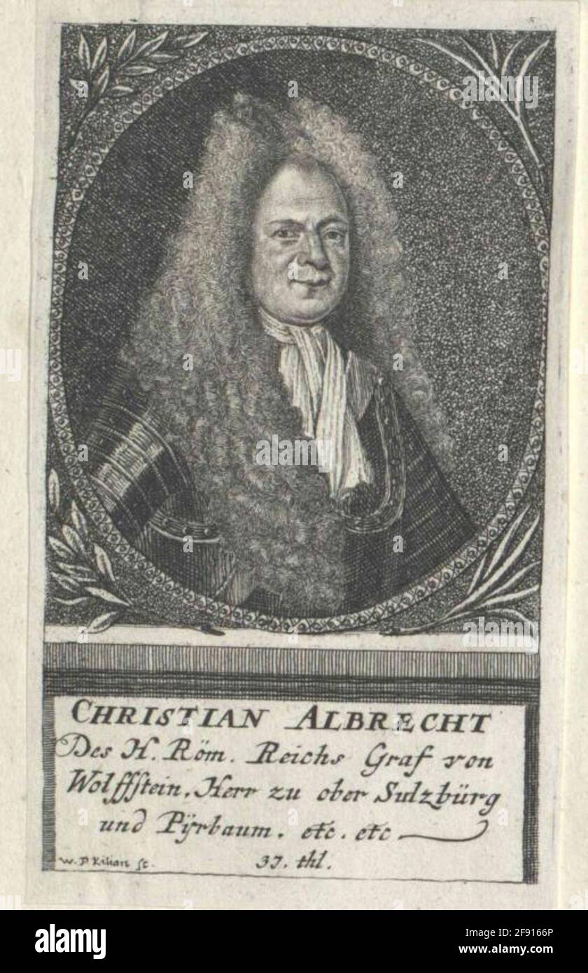 Wolfstein, Christian Albrecht Graf von. Stock Photo