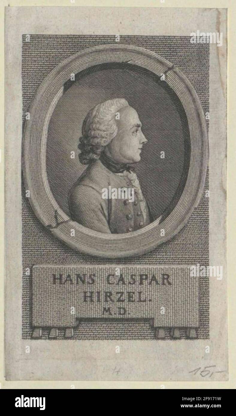 Hirzel, Hans Kaspar publisher: Nicolai, Friedrich Verlagsort: Szczecin Stock Photo