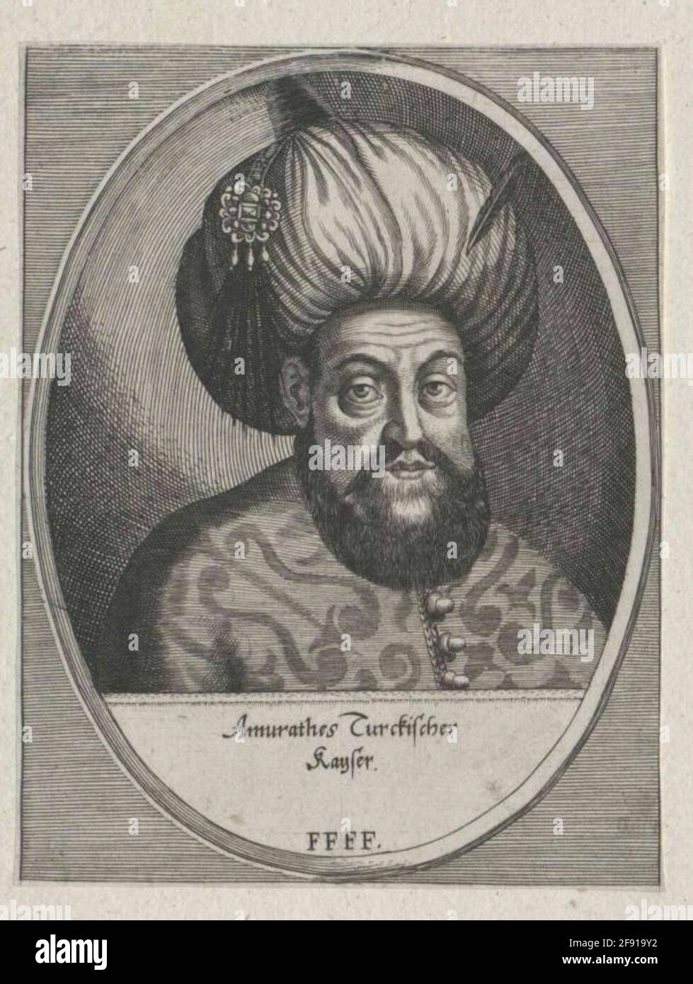Murad III., Sultan of Turkey. Stock Photo