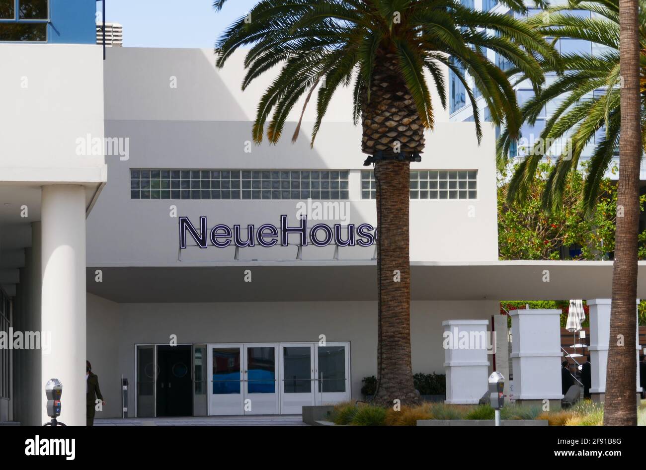 Los Angeles, California, USA 14th April 2021 A general view of atmosphere of Neuehouse, former CBS Studios where I Love Lucy Pilot filmed, CBS Columbia Square Location built in 1937. Recording Artists who recorded here include Led Zeppelin, Janis Joplin, The Beach Boys and Simon and Garfunkel, located at 6121 Sunset Blvd on April 14, 2021 in Los Angeles, California, USA. Photo by Barry King/Alamy Stock Photo Stock Photo