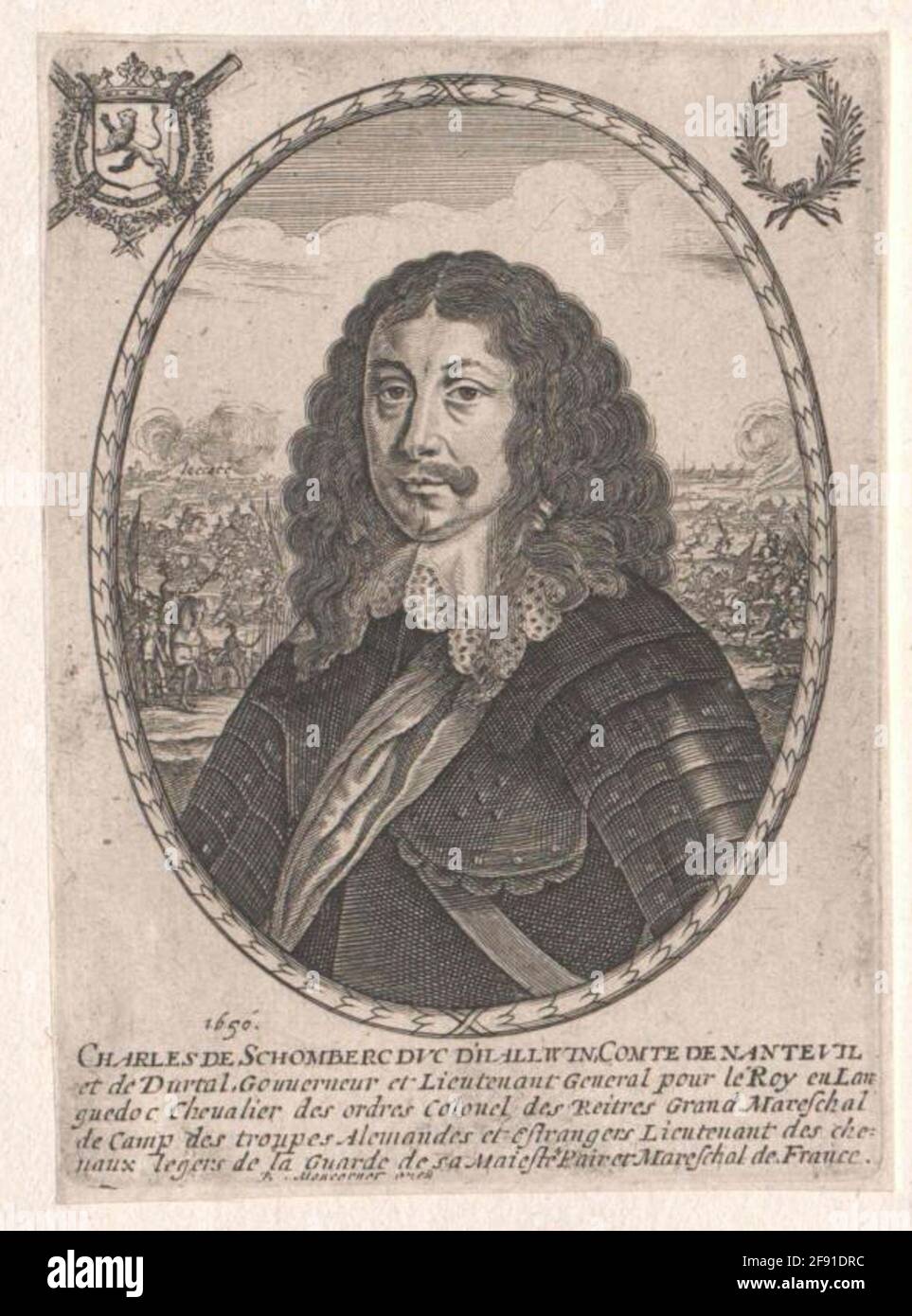 Schomberg, Duc d'Hallwin, Charles de . Stock Photo