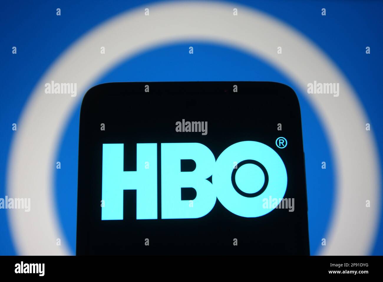In this photo illustration a HBO (Home Box Office) logo is seen on a  smartphone screen Stock Photo - Alamy