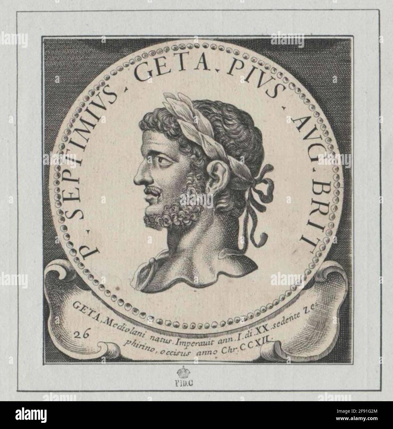 Geta, Roman mitcaiser Stock Photo Alamy