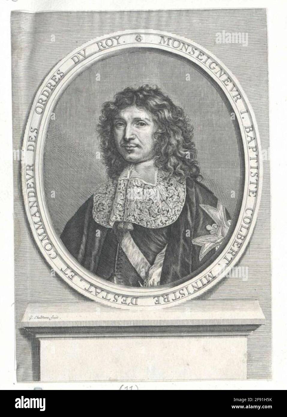 Colbert, Marquis de Seignelay, Jean Baptiste Radierer: Chasteau, Guillaumedatierung: 1671/1683 Stock Photo