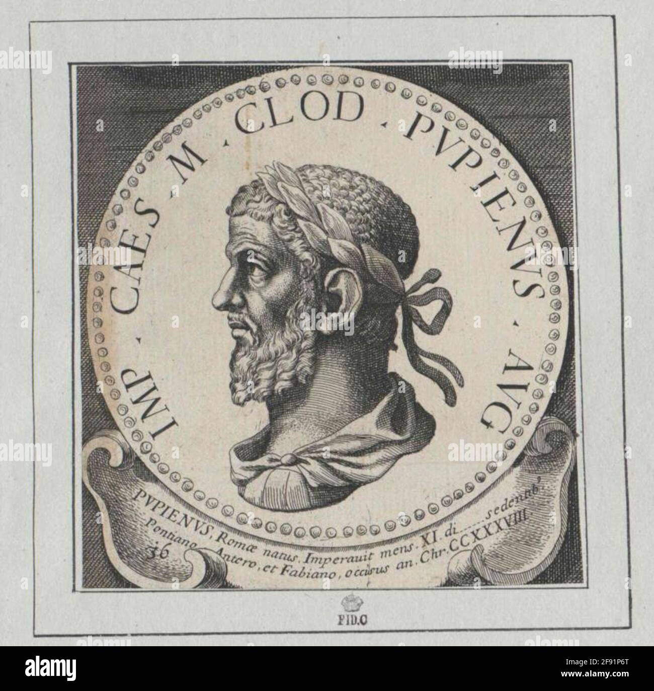 PUPIENUS, Marcus Clodius. Stock Photo