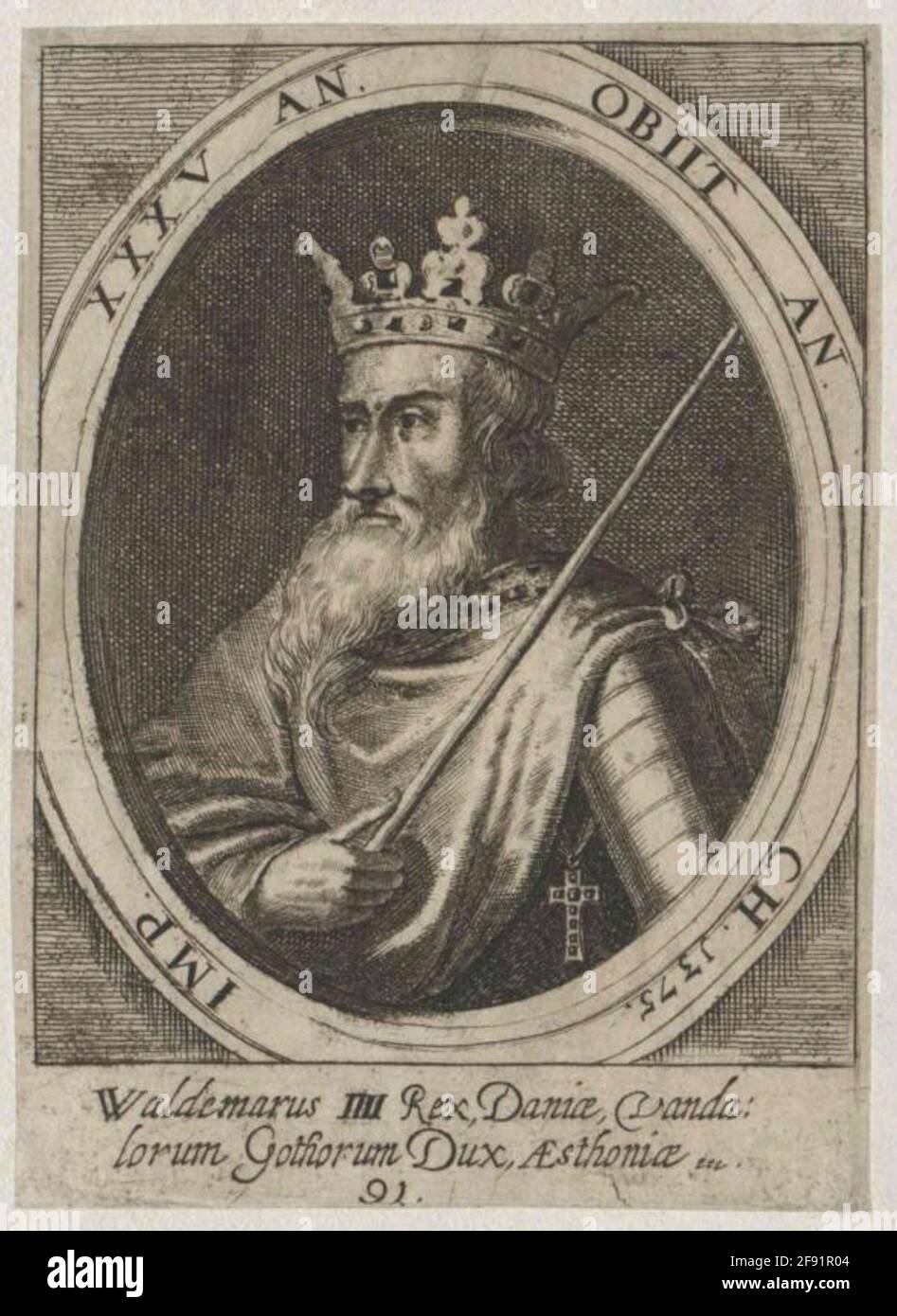 Waldemar IV. Atterdag, King of Denmark Stock Photo Alamy