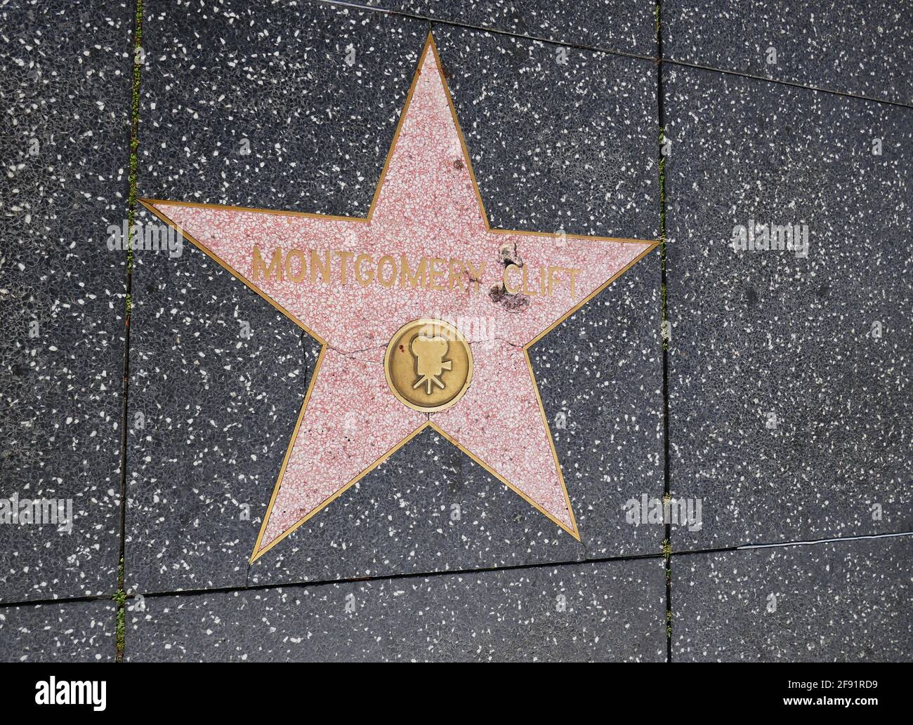 Hollywood, California, USA 14th April 2021 A general view of atmosphere of actor Montgomery Clift's Star on Hollywood Walk of Fame on April 14, 2021 in Hollywood, California, USA. Photo by Barry King/Alamy Stock Photo Stock Photo