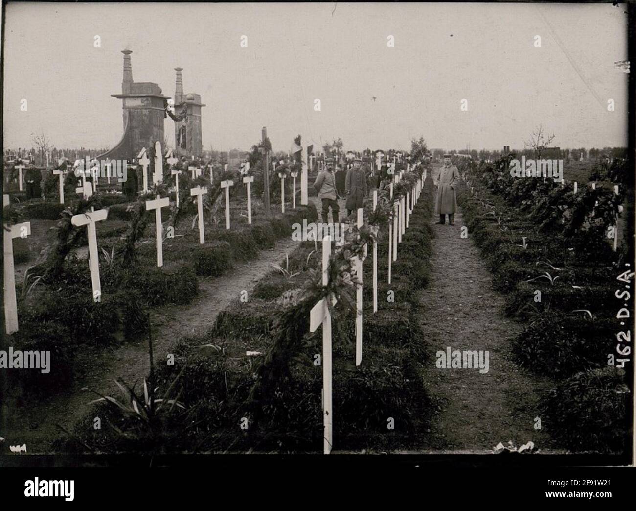 Heldenfriedhof in Stryj. . Stock Photo