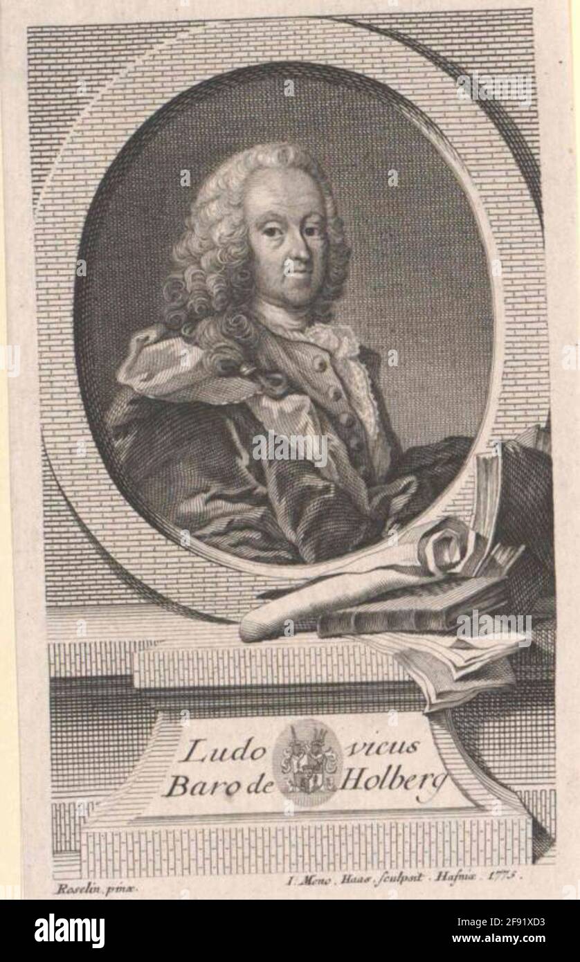 Holberg, Ludwig Eraser Haas, Menofactic genesis Copenhagen Stock