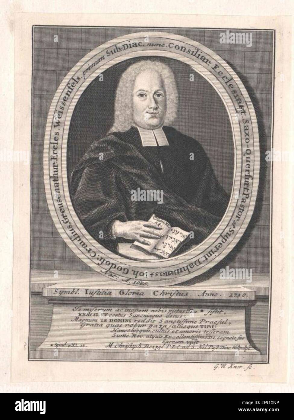 Krause, Johann Gottfried. Stock Photo
