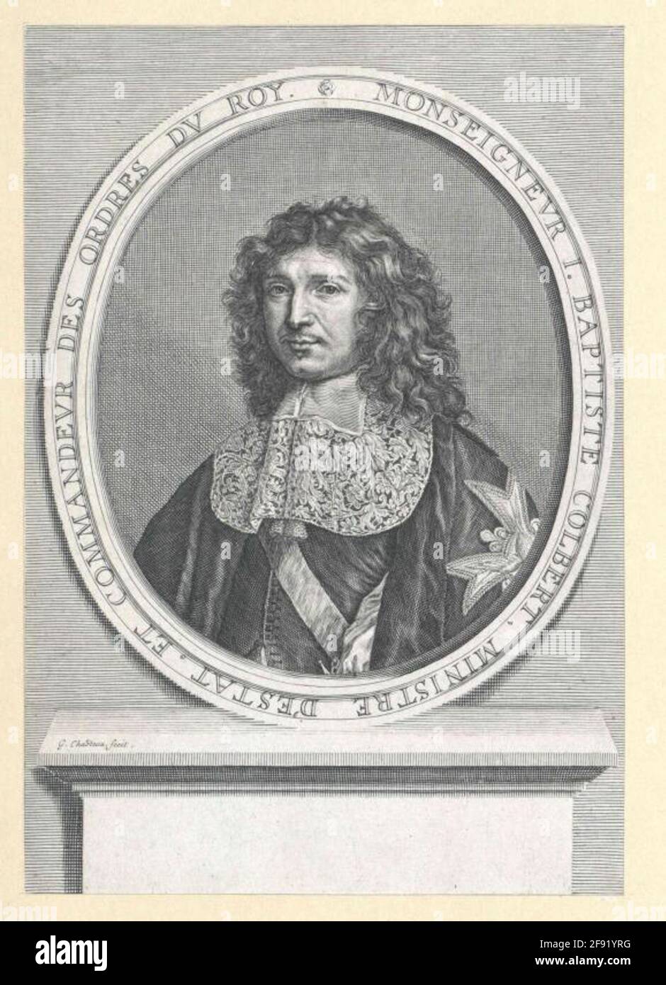 Colbert, Marquis de Seignelay, Jean Baptiste Radierer: Chasteau, Guillaumedatierung: 1671/1683 Stock Photo