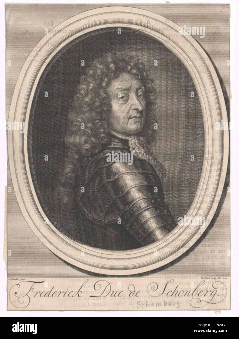 Schomberg, 1. Duke of Schomberg, Frederick Armand Count of Leitung: Picart, Bernard Stock Photo