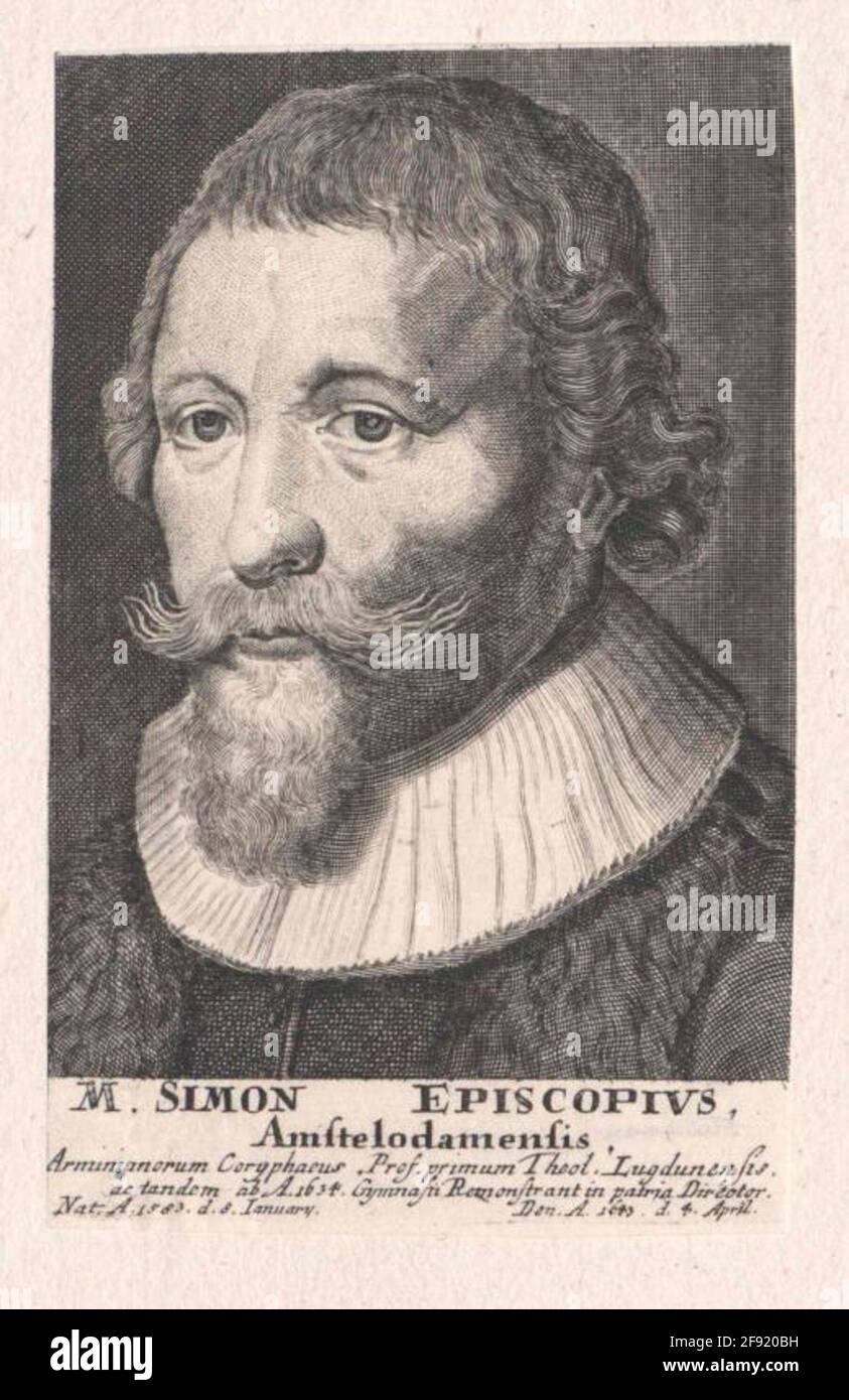 Episcopius, Simon. Stock Photo