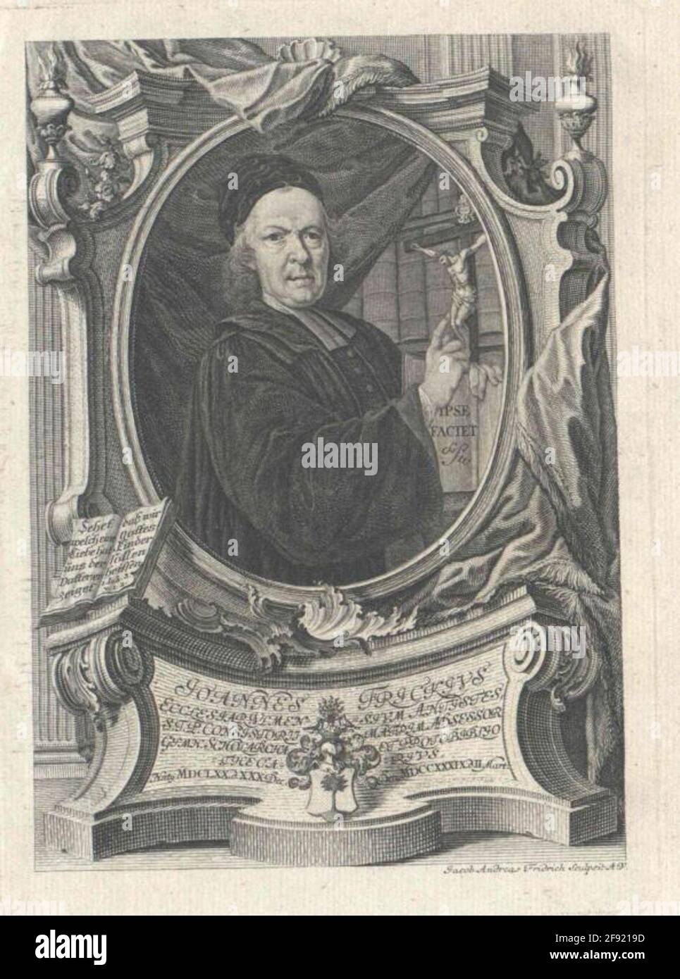 Frick, Johann Stecher: Fridrich, Jacob Andreas (1684) Stock Photo