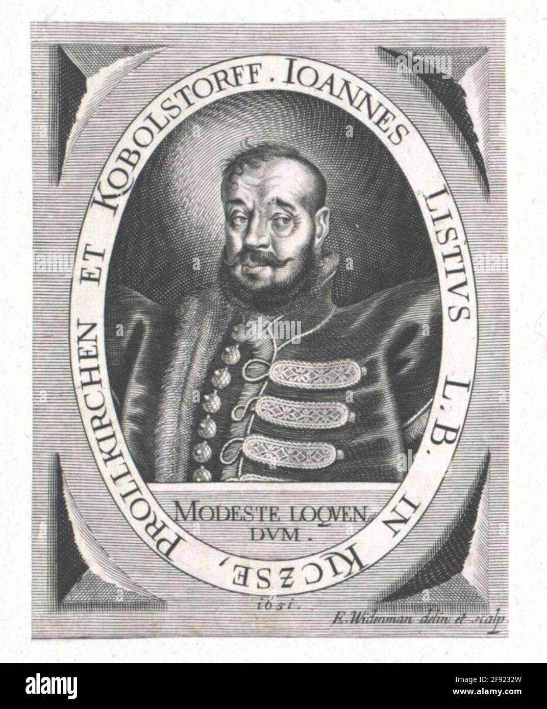 Listy, Freiherr von Kittsee, Johann. Stock Photo