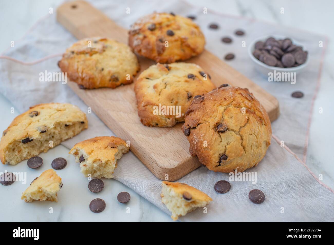 Chocolate Chip Scones Stock Photo