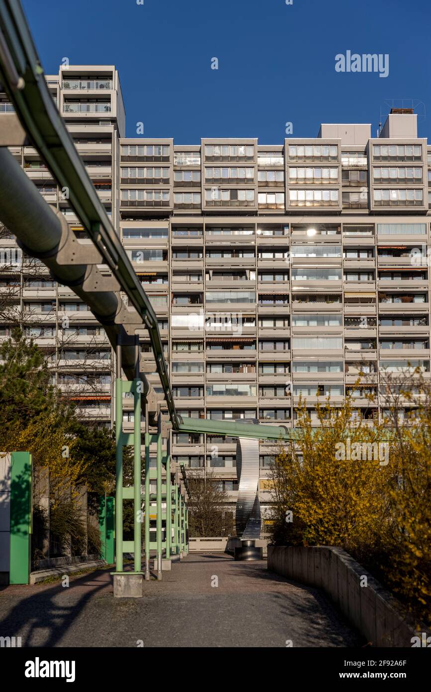 Historical Munich Olympic Village is currently in use as student