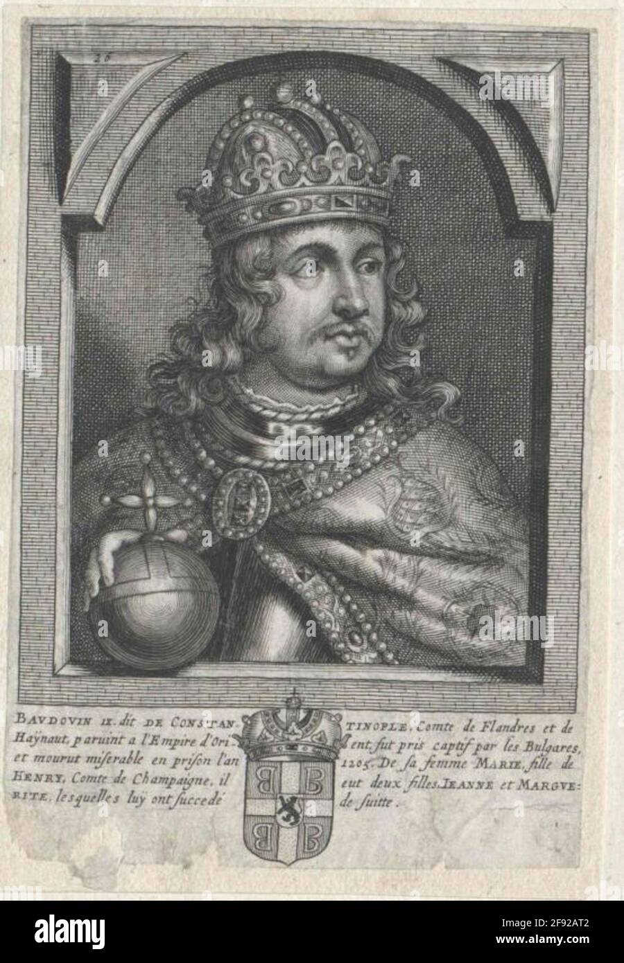 Balduin VI. (Ix.), Count of Haingau and Flanders Stock Photo - Alamy