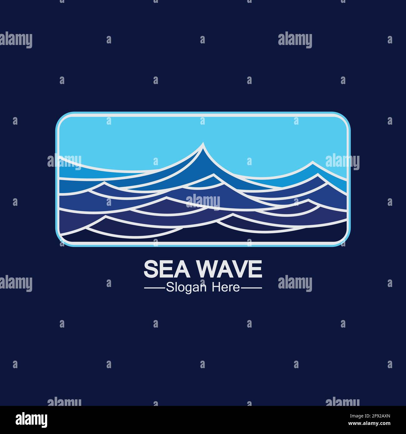 Sea Wave Logo Template Design Vector, Emblem, Design Concept, Creative Symbol, Icon Stock Vector