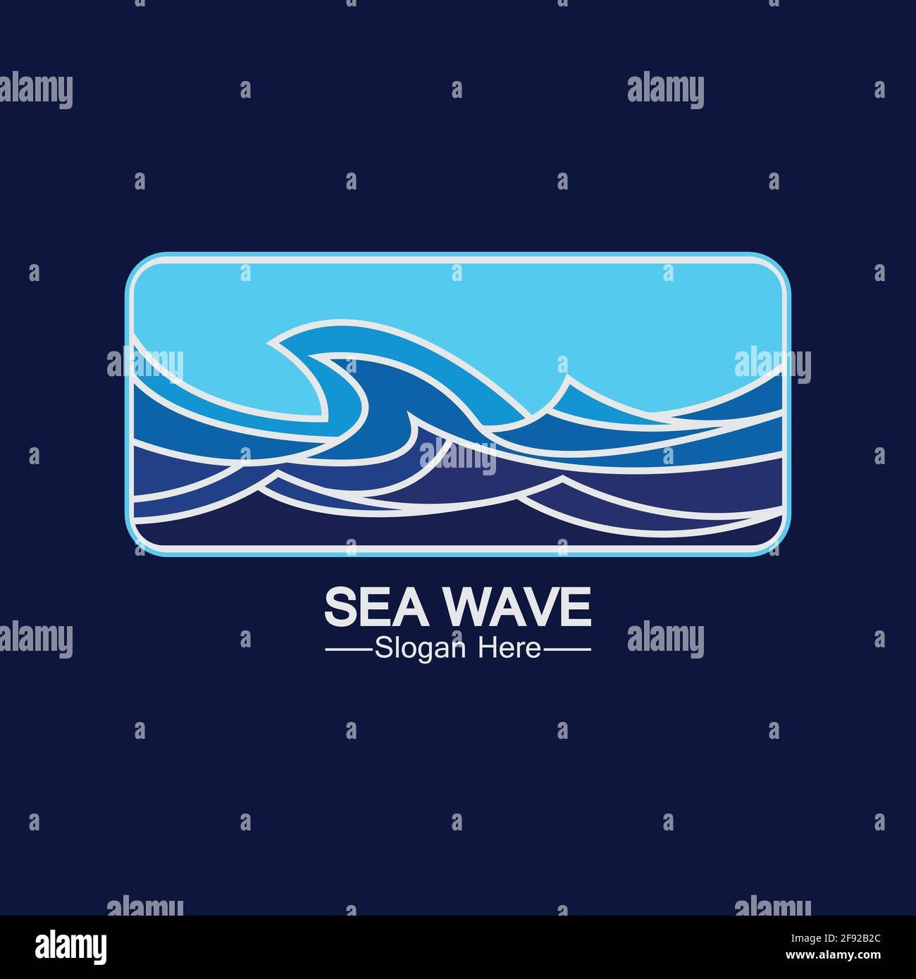 Sea Wave Logo Template Design Vector, Emblem, Design Concept, Creative Symbol, Icon Stock Vector