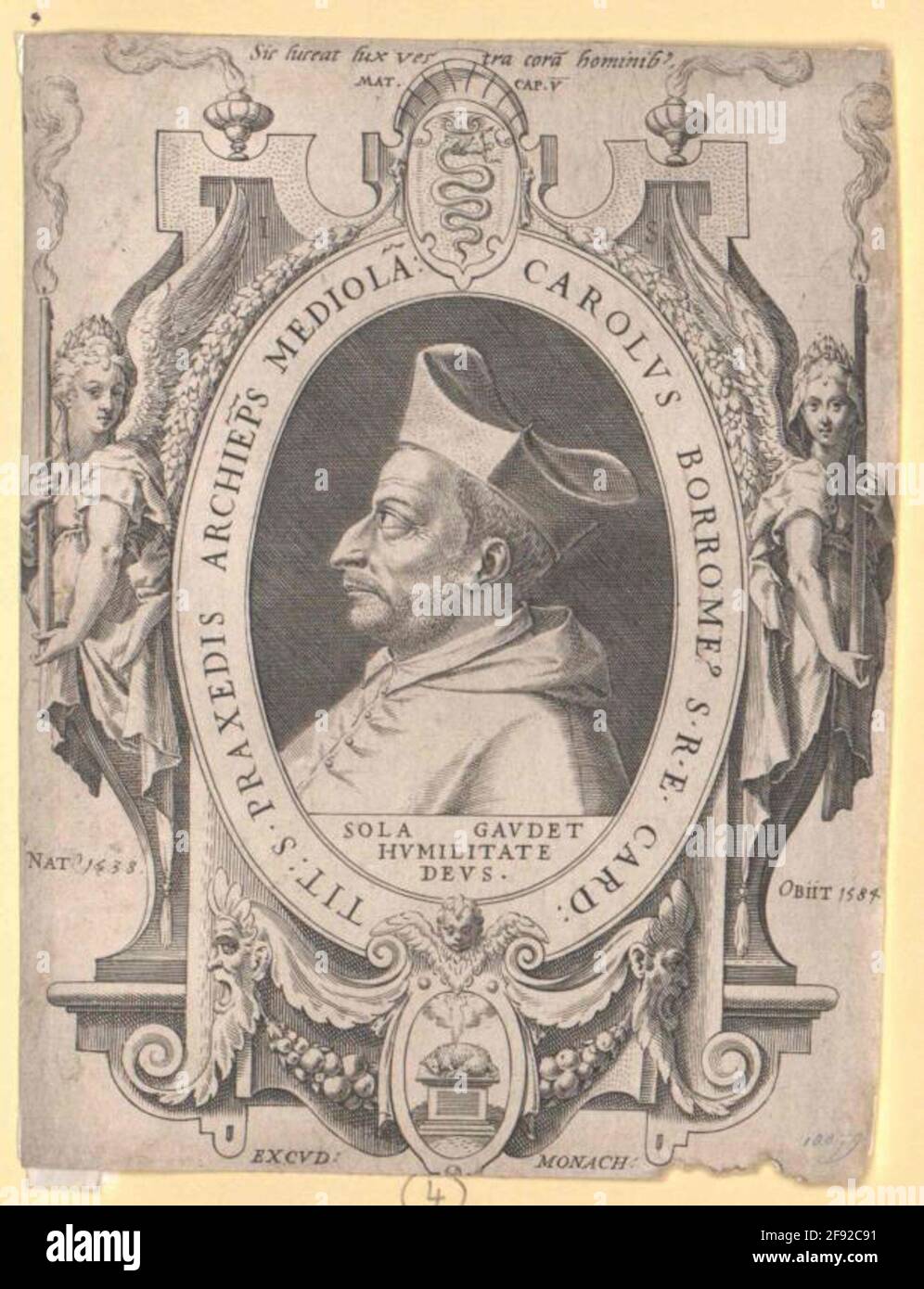 Carlo Borromeo Stecher: Sadeler, Johann (1) Dating: 1584/1600 publisher: Munich Stock Photo
