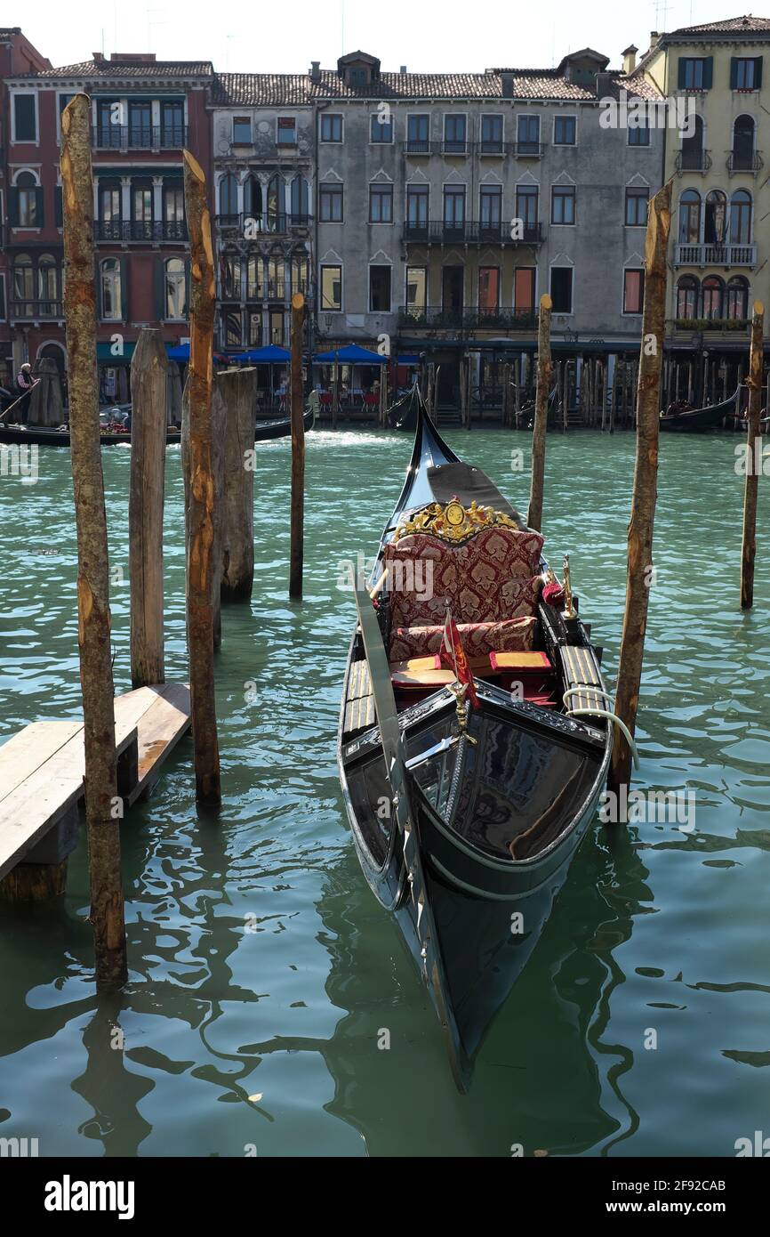 Gondola On The Grand Canal In Venice Italy Stock Photo - Alamy