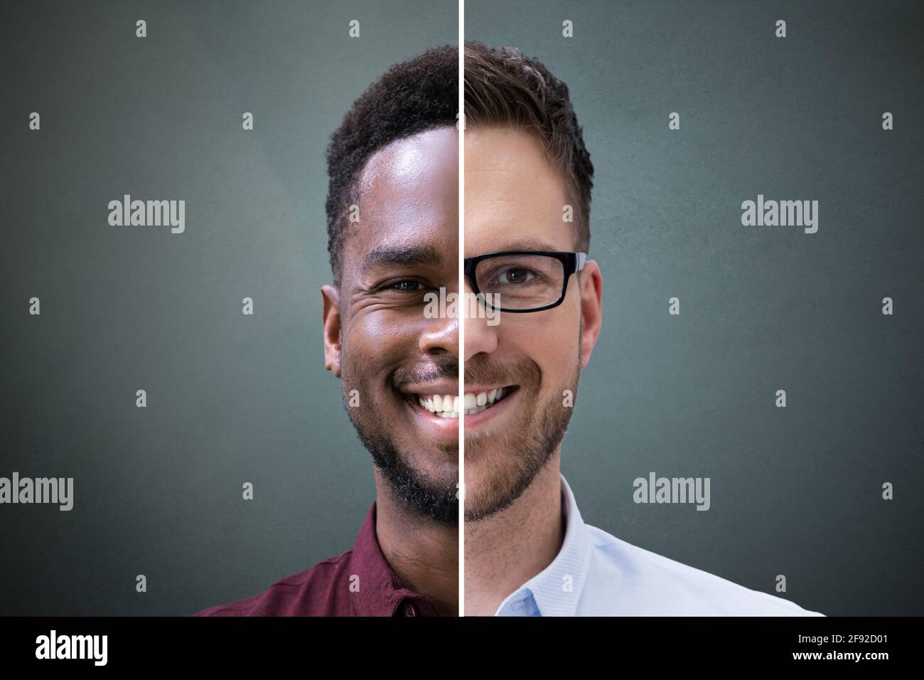 African Ethnicity Equality Male Face. Multi-Ethic Adult Stock Photo