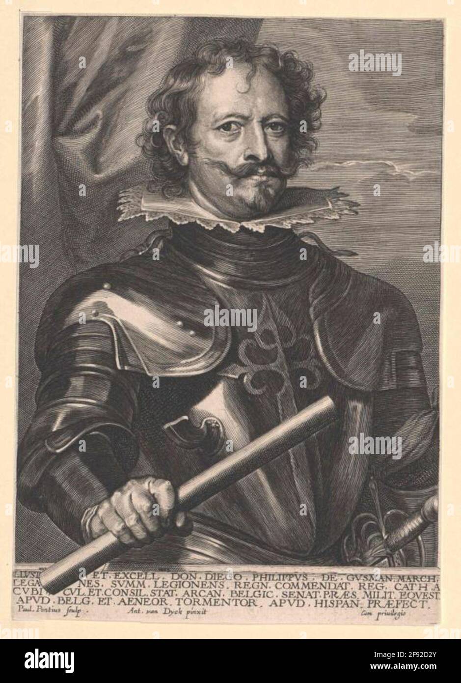 Guzmán, Diego Felipe Duque de Sanlúcar La Mayor Stecher: Pontius, Paulusdatierung: 1630/1657 Stock Photo