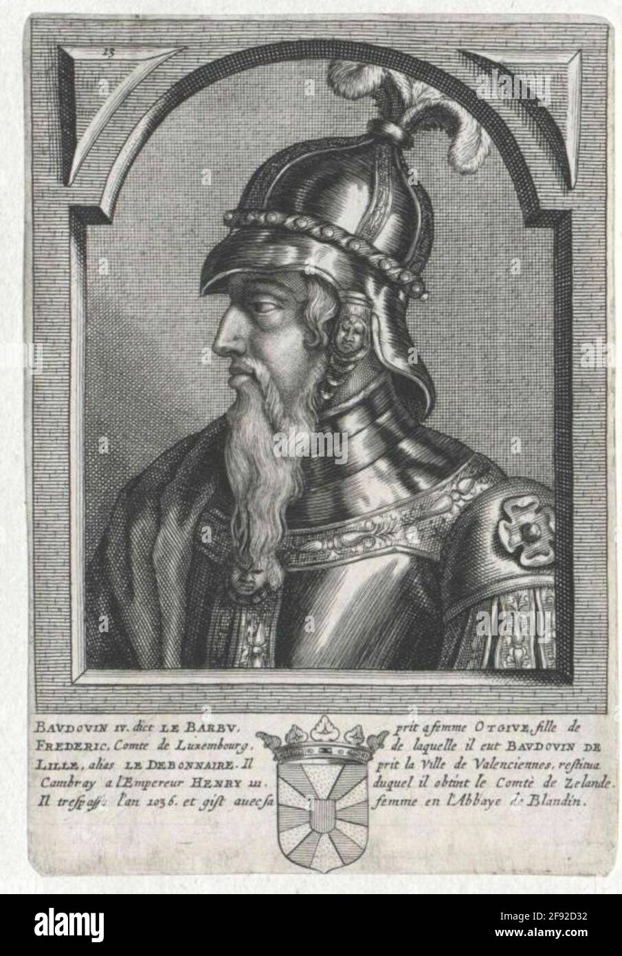 Balduin IV. The bearded, Count of Flanders Stock Photo Alamy