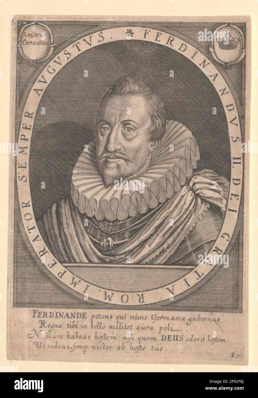 Ferdinand II., Roman-German Kaiser Stecher: Furck, Sebastiandatting: 1619/1655 Stock Photo