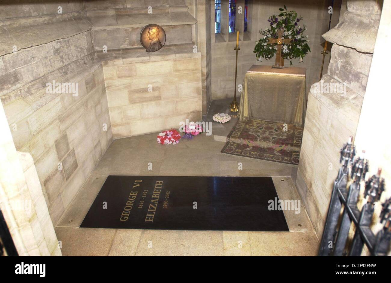 File photo dated 10/04/02 of the George VI Memorial Chapel in St George's Chapel, Windsor. Following his funeral, the Duke of Edinburgh will be privately interred in the Royal Vault - but this will not be his final resting place. Issue date: Friday April 16, 2021. Stock Photo