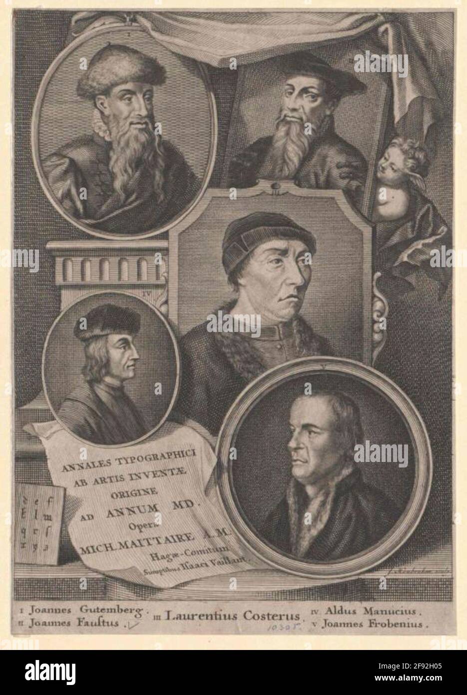 Group Image Stechers: Houbraken, JacobusDation: 1713/1780 Stock Photo
