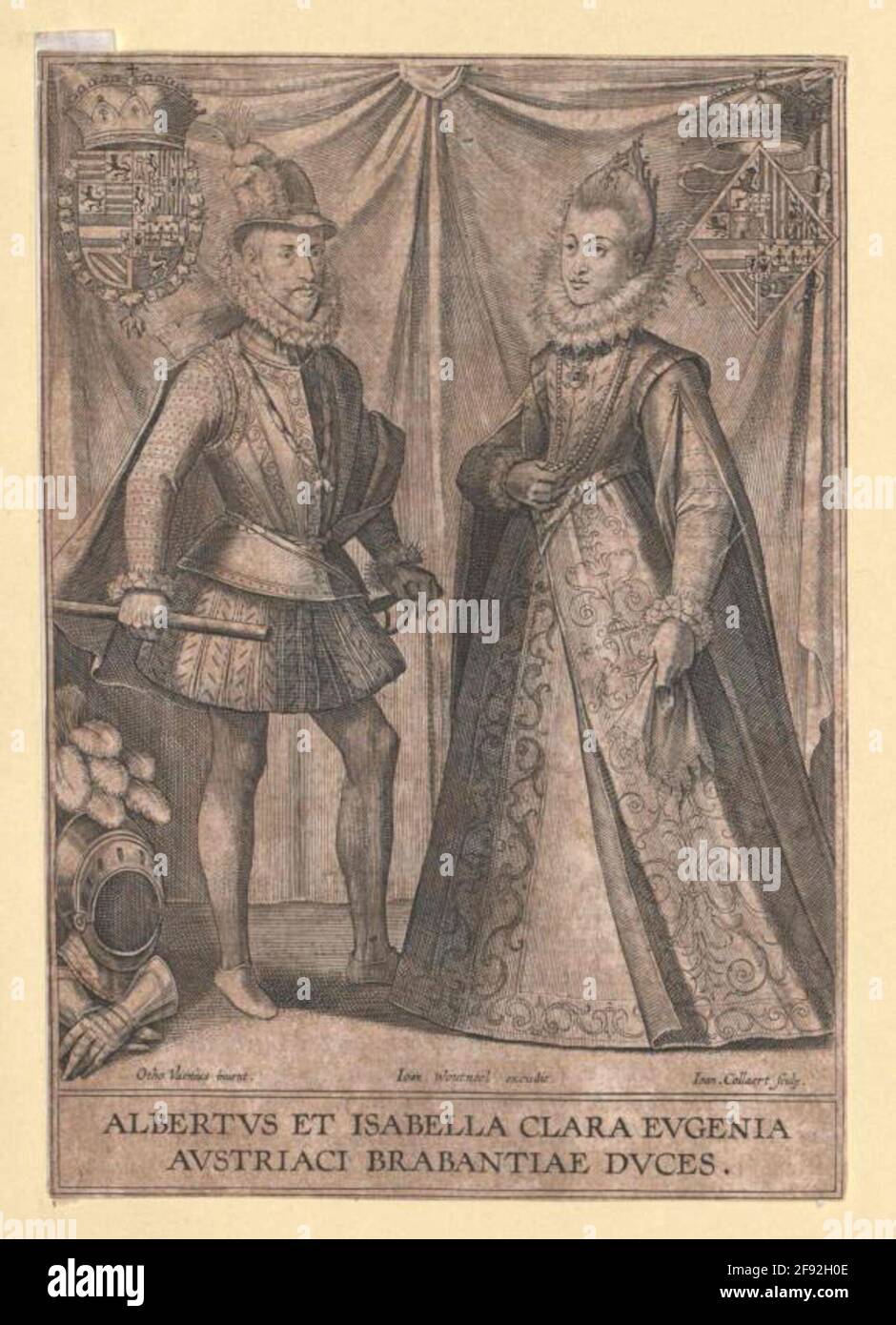 Albrecht VII. The religious, Archduke of Austria Designer: Veen, Otto Vanverleger: Wounetel, Hansstecher: Collaert, Johannes (1566) Dating: 1599/1614 Stock Photo