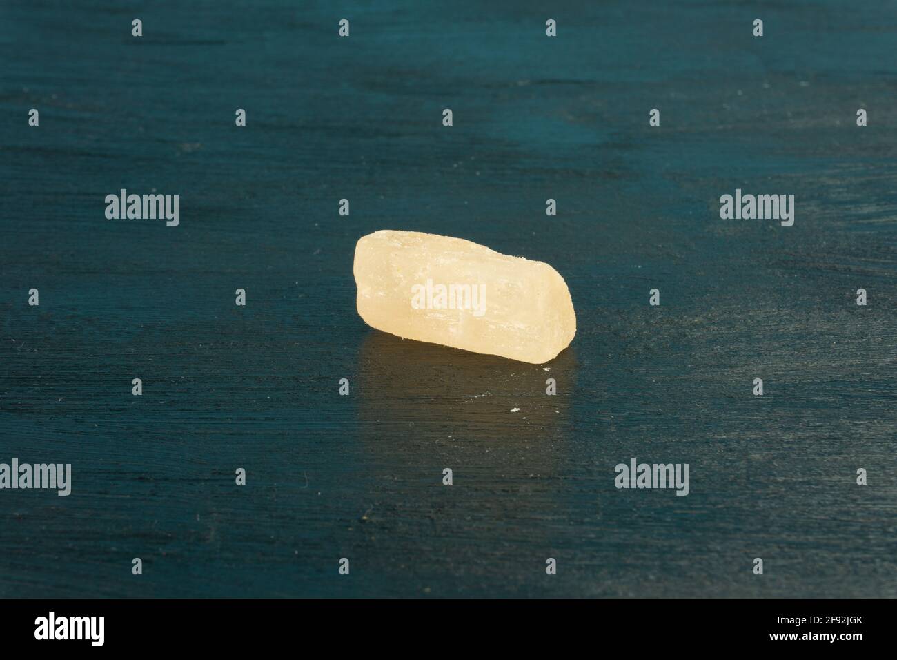 Red Gypsum from Morocco. Natural mineral stone on black background