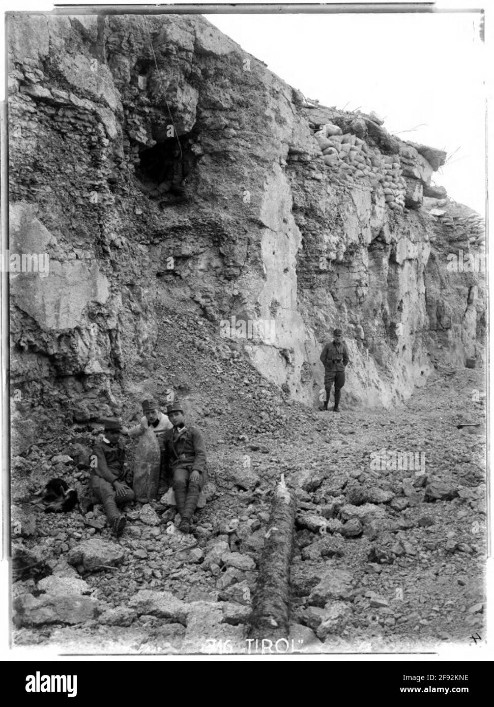 Mountain and trench view Black and White Stock Photos & Images - Alamy