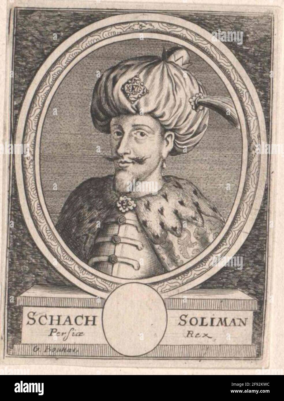 Shah Sulaiman I, rulers of Persia. Stock Photo