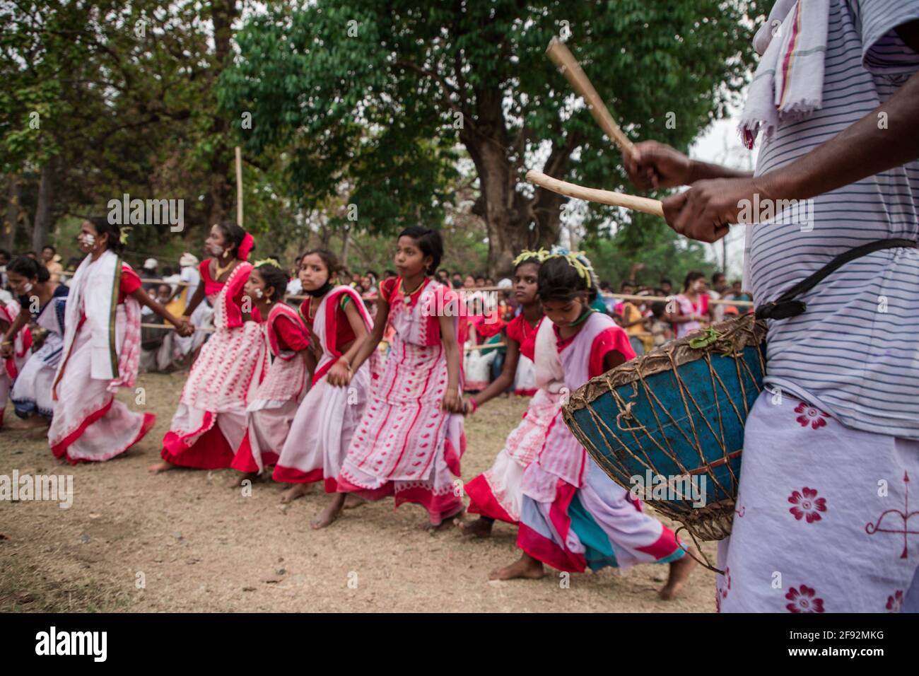 Sarhul festival celebrated amidst Covid19 pandemic by tribes in Jharkhand. Sarhul festival is