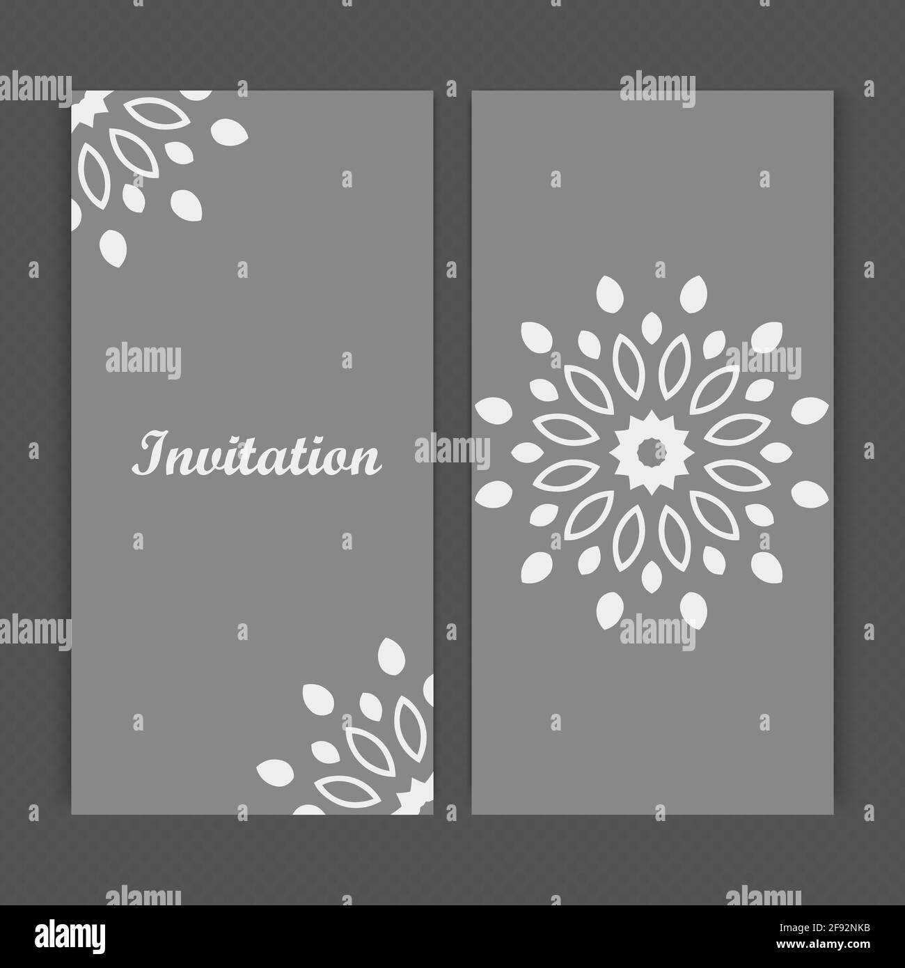 Mandala invitation card design.Floral card template design.Ornate date