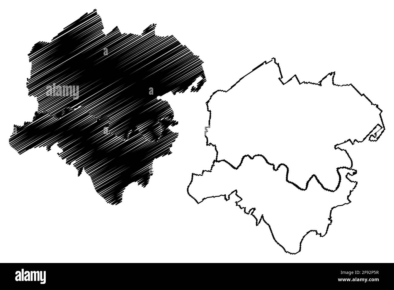 Roanoke city county map Black and White Stock Photos & Images - Alamy