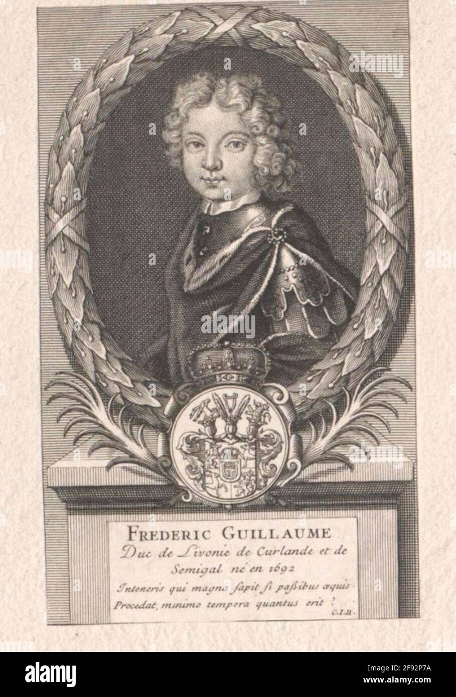 Friedrich Wilhelm, Duke of Kurland and Semgallen Stock Photo Alamy