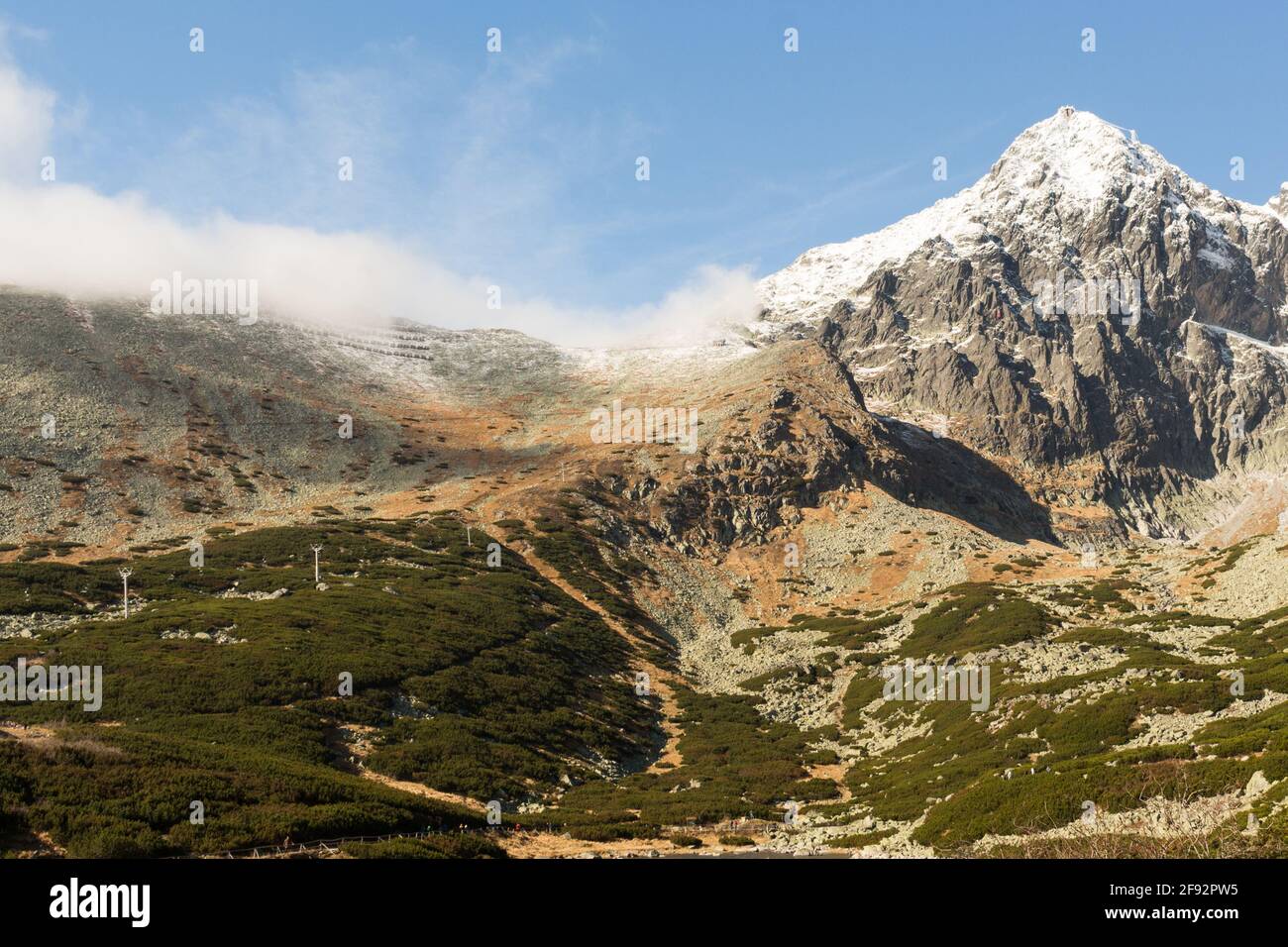 Mountains in the High Tatras with clouds Stock Photo - Alamy