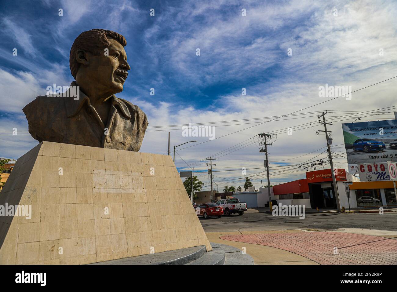 Large bust of Luis Donaldo Colosio Murrieta, former candidate for the