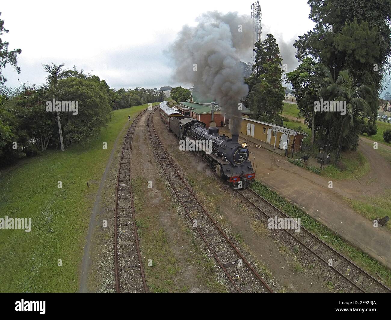 Aerial photo of Wesley passing Hillcrest station Stock Photo Alamy